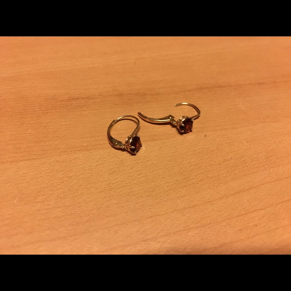 Gold and ruby earrings